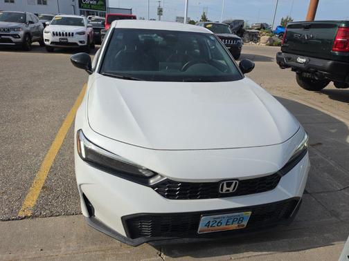 Platinum White Pearl 2025 Honda Civic Sport