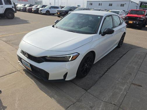 Platinum White Pearl 2025 Honda Civic Sport