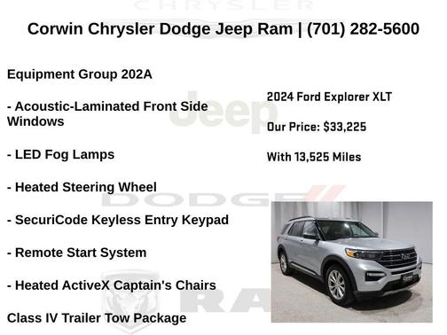 ICONIC SILVER METALLIC 2024 Ford Explorer XLT