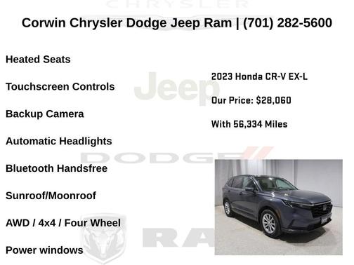 Gray 2023 Honda CR-V EX-L