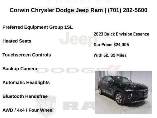 Ebony Twilight Metallic 2023 Buick Envision Essence AWD
