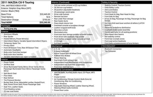 2011 Mazda CX-9 Touring