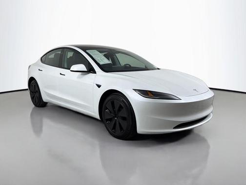 White 2025 Tesla Model 3 Long Range