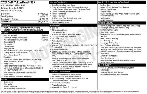 Onyx Black 2024 GMC Yukon Denali