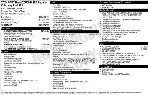 Onyx Black 2024 GMC Sierra 2500 SLE