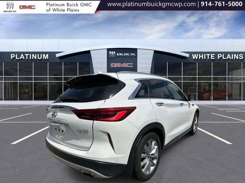 Lunar White 2021 INFINITI QX50 LUXE