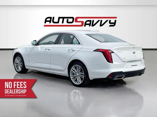 Crystal White Tricoat 2025 Cadillac CT4 Premium Luxury