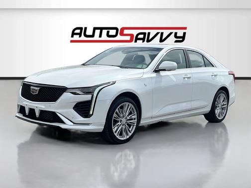 Crystal White Tricoat 2025 Cadillac CT4 Premium Luxury