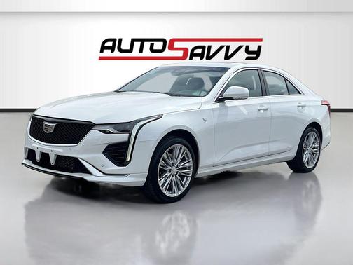 Crystal White Tricoat 2025 Cadillac CT4 Premium Luxury RWD