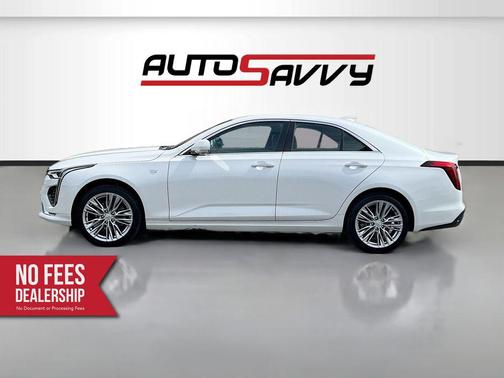 Crystal White Tricoat 2025 Cadillac CT4 Premium Luxury