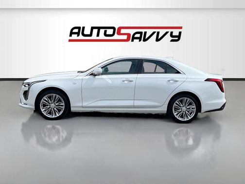 Crystal White Tricoat 2025 Cadillac CT4 Premium Luxury RWD