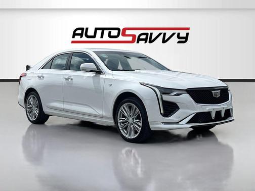 Crystal White Tricoat 2025 Cadillac CT4 Premium Luxury RWD
