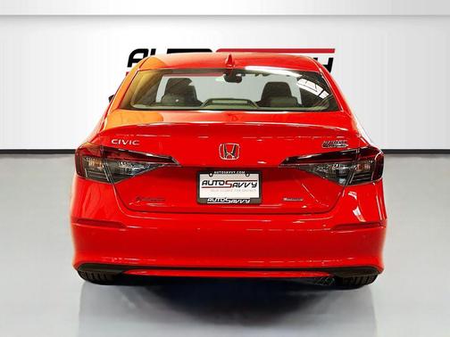 Rallye Red 2025 Honda Civic Hybrid Sport Touring