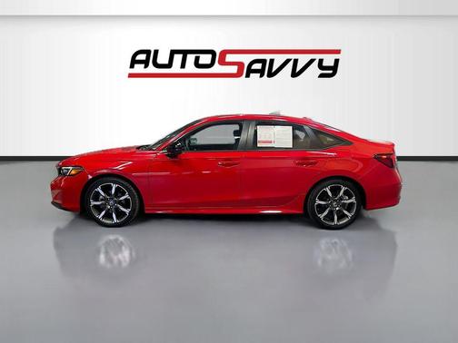 Rallye Red 2025 Honda Civic Hybrid Sport Touring