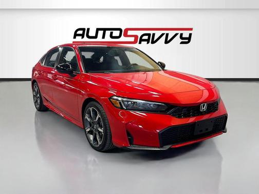 Rallye Red 2025 Honda Civic Hybrid Sport Touring