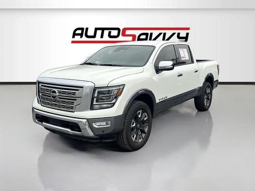 Pearl White Tricoat 2024 Nissan Titan Platinum Reserve