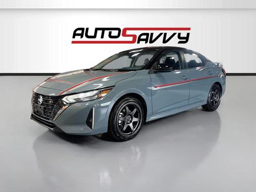 Atlantic Gray/Super Black 2025 Nissan Sentra SR