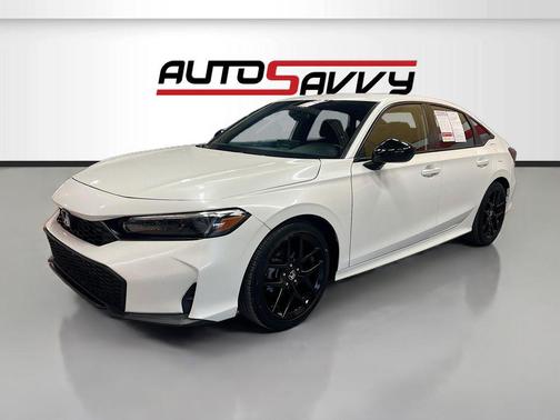 Platinum White Pearl 2025 Honda Civic Sport