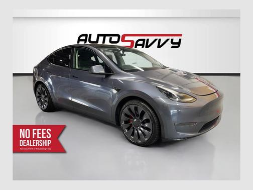Gray 2023 Tesla Model Y Performance
