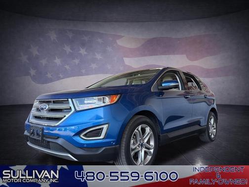 Lightning Blue Metallic 2018 Ford Edge Titanium