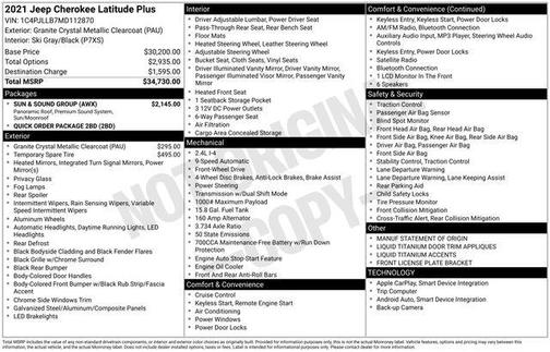 2021 Jeep Cherokee Latitude Plus