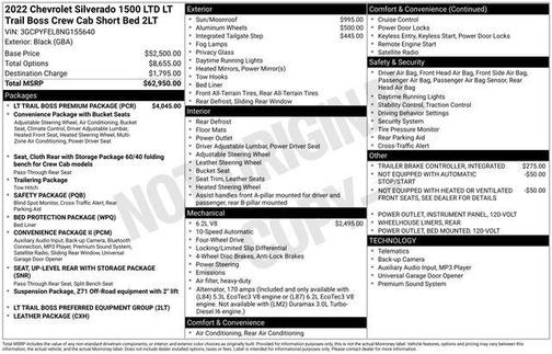 2022 Chevrolet Silverado 1500 LT Trail Boss