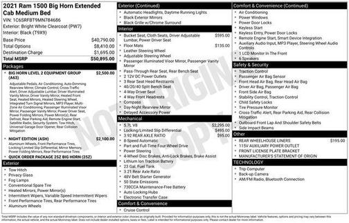 2021 RAM 1500 Big Horn/Lone Star