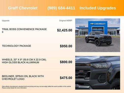 Black 2026 Chevrolet Colorado Trail Boss