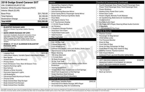 2018 Dodge Grand Caravan SXT