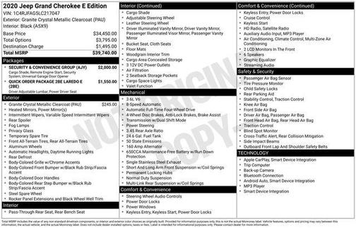 2020 Jeep Grand Cherokee Laredo