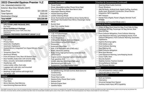 2022 Chevrolet Equinox Premier w/1LZ