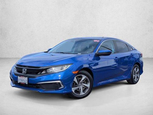 Aegean Blue Metallic 2020 Honda Civic LX