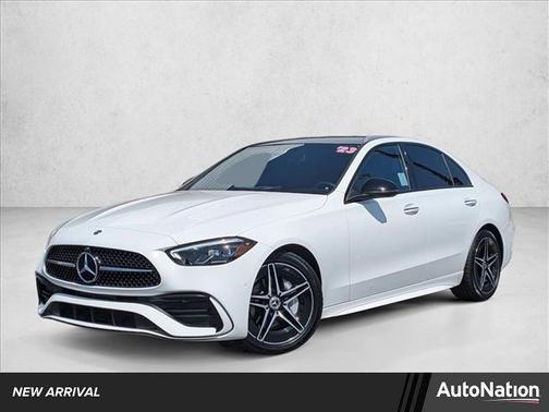 White 2023 Mercedes-Benz C-Class Sedan