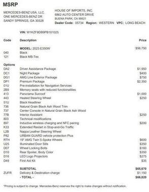 2023 Mercedes-Benz E-Class E 350