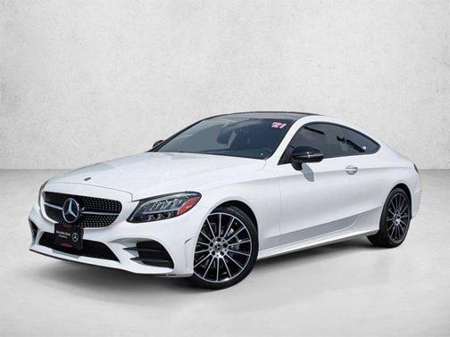 Polar White 2021 Mercedes-Benz C-Class Coupe