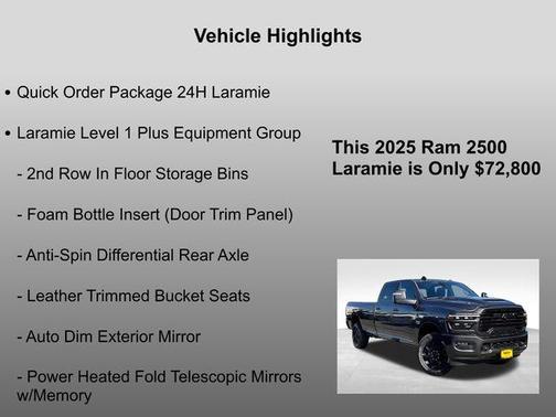 2025 RAM 2500 Laramie Crew Cab 4x4 8' Box