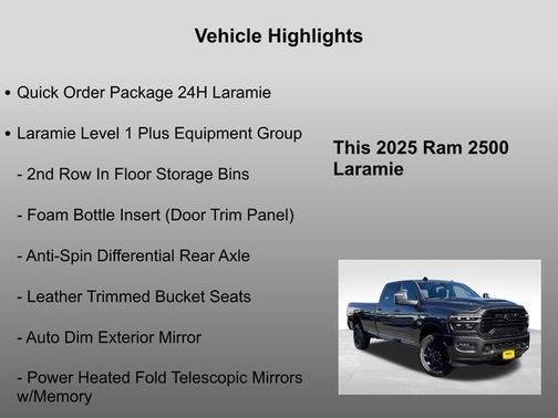2025 RAM 2500 Laramie Crew Cab 4x4 8' Box