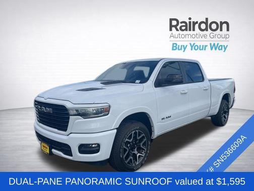 Bright White Clearcoat 2025 RAM 1500 Laramie