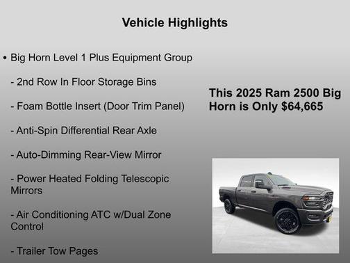 2025 RAM 2500 Big Horn Crew Cab 4x4 6'4' Box