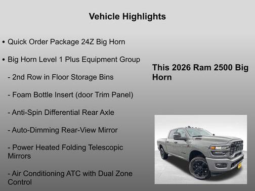 2026 RAM 2500 Big Horn