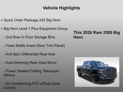 2026 RAM 2500 Big Horn