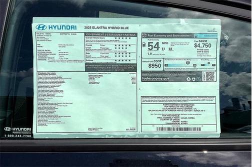 2025 Hyundai ELANTRA HEV Blue