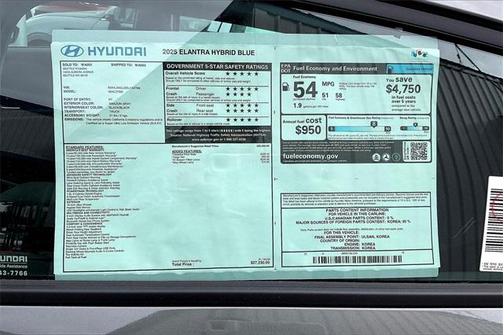 2025 Hyundai ELANTRA HEV Blue
