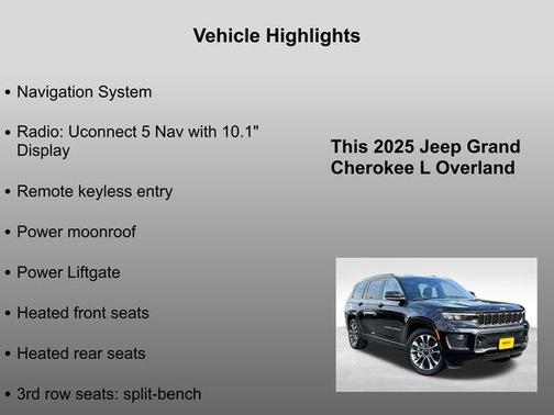 2025 Jeep Grand Cherokee L Overland