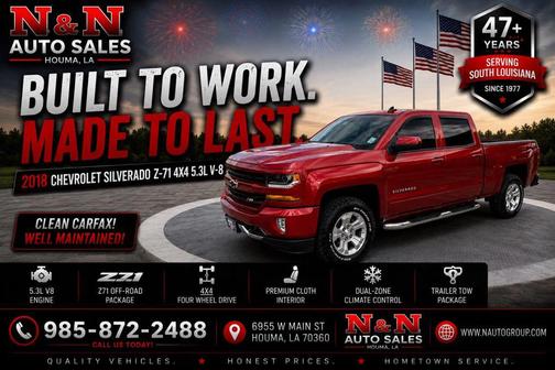 Maroon 2018 Chevrolet Silverado 1500 2LT