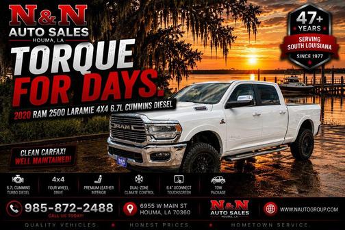 Bright White Clearcoat 2020 RAM 2500 Laramie Crew Cab 4x4 6'4' Box