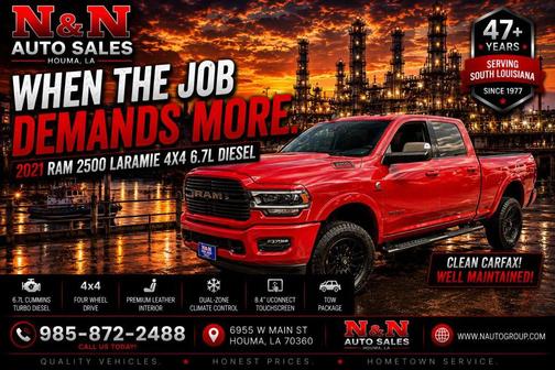 Flame Red Clearcoat 2021 RAM 2500 Laramie Crew Cab 4x4 6'4' Box