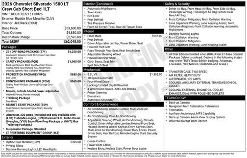 2026 Chevrolet Silverado 1500 LT