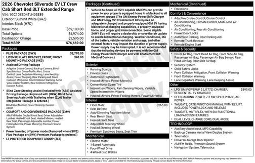 2026 Chevrolet Silverado EV LT