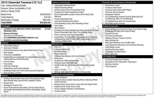 2015 Chevrolet Traverse LTZ
